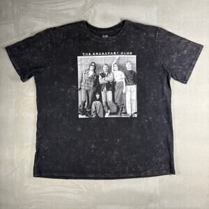 The Breakfast Club Movie T Shirt XL Acid Wash Graphic Quote Film Tee Black